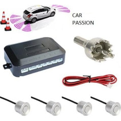4 stāvvietas sensoru komplekts vieglajiem automobiļiem, furgoniem, autofurgoniem, sudraba krāsojums, krāsojama rokasgrāmata itāļu valodā ar akustisko transportlīdzekļa signālu