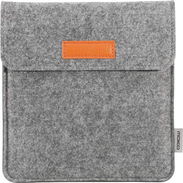 MoKo 7 Inch Kindle Sleeve Hülle Kompatibel mit All-New Kindle Oasis 2019/2017, Filz Schutzhülle Tasche für Kindle Oasis 2019/2017 E-Reader, Hell Grau