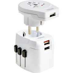 Vimar 0A32303B Universālais ceļojuma adapteris + USB Balts