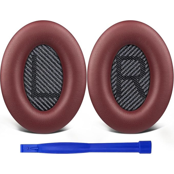 SoloWIT Profesionāli rezerves ausu spilventiņi Bose QuietComfort 35 (QC35) un Quiet Comfort 35 II (QC35 II) austiņām, mīksta āda, trokšņu izolējošas putas