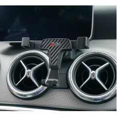 Beerte Auto tālruņa turētājs Mercedes Benz CLA 2013 2014 2015 2015 2016 2017 2017 2018 2019 Gaisa ventilācijas atveres tālruņa turētājs, piemērots viedtālruņiem ar gaisa ventilācijas atveres vāciņu (oglekļa šķiedra)