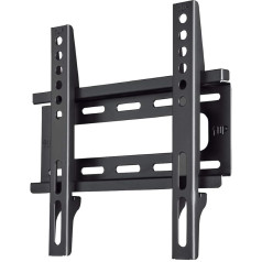 Hama TV Wall Mount (19 - 46 Inch TV Mount for TVs up to 25 kg, Max. VESA 200 x 200, Fixed TV Wall Mount with Minimum Wall Clearance, Includes Fischer Dowels and Installation Instructions) Black