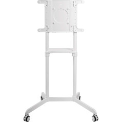 PureMounts PM-CART-80W TV Standfuß für LCD/LED/Plasma Bildschirme von 94-178 cm (37-70 Zoll) matt-weiß, bis VESA 600x400