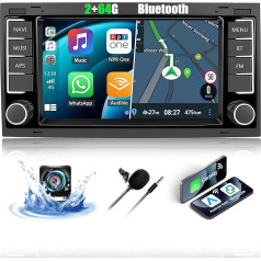 CAMECHO 2+64G 7 collu autoradio VW Touareg Transporter TS Multivan Android 13 Bluetooth radio ar atpakaļgaitas kameru Bezvadu Carplay Android auto navigācija GPS WiFi FM/RDS Mirror Link HD Screen +