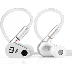 TRI DRACO 2DD HiFi IEM tipa austiņas ar atvērtu aizmuguri un priekšējo dobumu Jaudīgas vidzemfrekvenču austiņas ar sudrabotu vara vadu mūzikas grupai