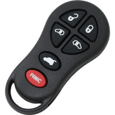 BROVACS Ersatz-Schlüsselgehäuse, kompatibel mit Chrysler Dodge Keyless Entry Remote Key Case Fob 6 Tasten 5 BTN + Panic PG754C