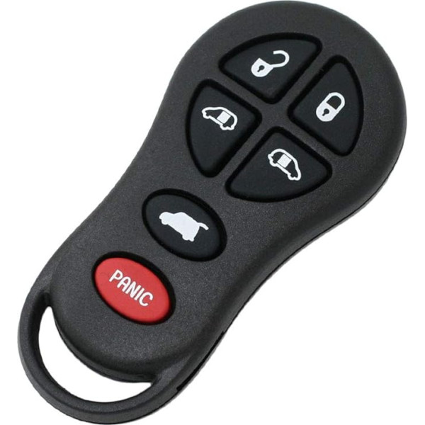 BROVACS Ersatz-Schlüsselgehäuse, kompatibel mit Chrysler Dodge Keyless Entry Remote Key Case Fob 6 Tasten 5 BTN + Panic PG754C