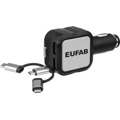 Eufab 16552 Universāls auto USB uzlādes kabelis