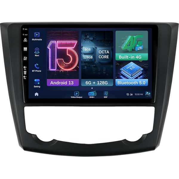 MISONDA Iebūvēts Carplay+DSP+4G+DAB+ Android radio Renault Kadjar 2015-2019 ar GPS Bluetooth MirrorLink RDS FM WiFi AUX 2 DIN [6G+128G]