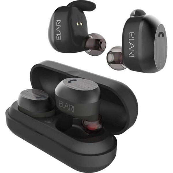 Elari NanoPods Bluetooth HiFi In-Ear-Ohrhörer trokšņu slāpēšanas austiņas ar mikrofonu un magnētisko vāciņu (Schwarz)