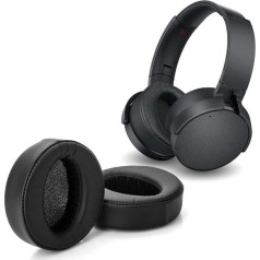 Ausu spilventiņi priekš Sony MDR-XB950BT Aizvietojamie ausu spilventiņi ar proteīna ādu un atmiņas putām tikai Sony MDR-XB950BT XB950B1 XB950N1 austiņām uz ausīm