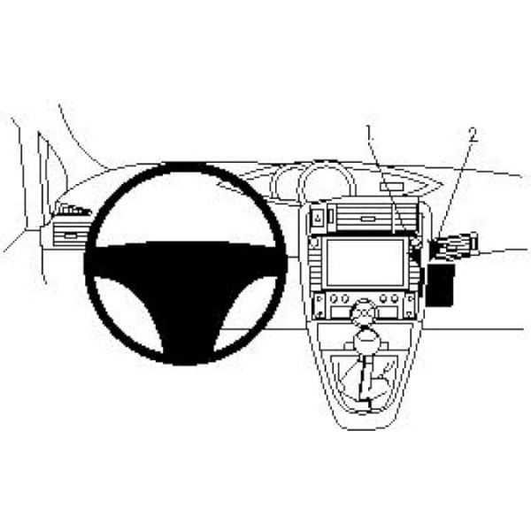 Brodit | ProClip Fahrzeughalter 854451 | Made IN Sweden | Winkelbefestigung | für linkslenkende Fahrzeuge | passt für alle Brodit Gerätehalter, schwarz