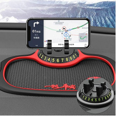 Rutschfestes Handy-Pad für Auto, 3-in-1 Multifunktions-Auto-Anti-Rutsch-Armaturenbrett-Matte, Auto-Handyhalterung, Auto-Telefon-Pad-Halter mit universeller 360° drehbarer Handyhalterung,