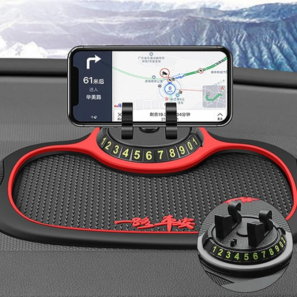 Rutschfestes Handy-Pad für Auto, 3-in-1 Multifunktions-Auto-Anti-Rutsch-Armaturenbrett-Matte, Auto-Handyhalterung, Auto-Telefon-Pad-Halter mit universeller 360° drehbarer Handyhalterung,