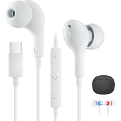 iPhone austiņas ar kabeli iPhone 15 Pro Max, [Apple MFi Certified] USB C tipa austiņas C tipa In-Ear austiņas, magnētiskās, ar mikrofonu, priekš Samsung S24/S23/iPad Pro