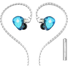 Hidizs MS1-Rainbow In-Ear monitora austiņas, augstas izšķirtspējas IEMS austiņas ar noņemamu kabeli, polimēra membrānas HiFi Bass trokšņu slāpēšanas sporta austiņas Android viedtālruņiem