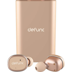 Defunc True Wireless kabellose In-Ear Bluetooth Kopfhörer mit 60 Std. Spielzeit/Redezeit, Bluetooth 5.0, Mik. integriert, die Ladeschale ist eine 2100mAh POWERBANK zum laden aller Smartphones geeignet