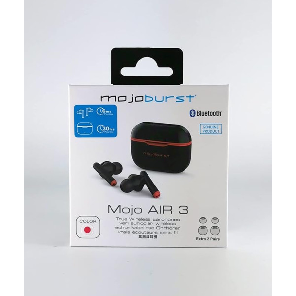 Mojoburst Mojo Air 3 TWS austiņas Black Red