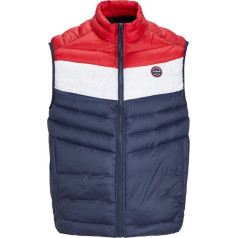 Jack & Jones Jack&Jones Jjespring Siltā veste ar apkakles apkakli un nūjām M 12258457NavyBlazerWHITE/TRUEREDBLOC / L