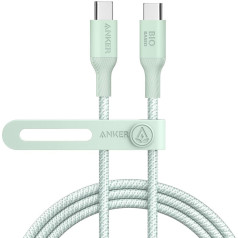 Kabeļa 544 usb-c uz usb-c bio-nilona 1.8m 140w zaļš