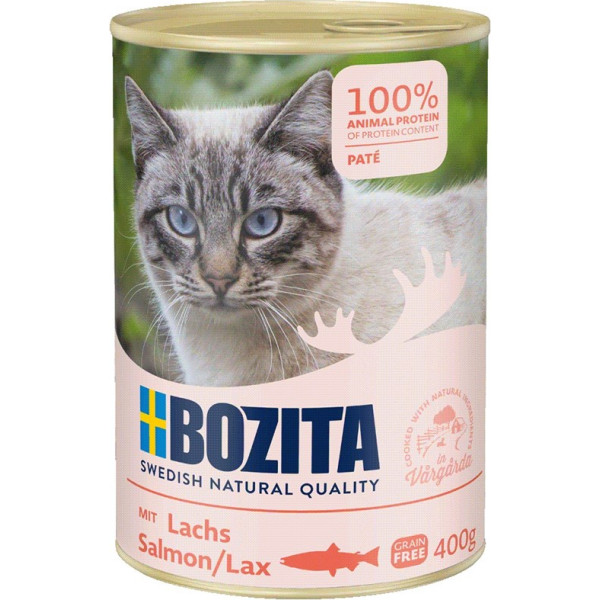 Bozita laša pastēte - mitrā kaķu barība - 400g