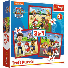 Puzzle 3in1 laimīgi suņi, suņu patruļa