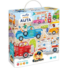 Puzzle 40 gabali moto puzzle automašīnas