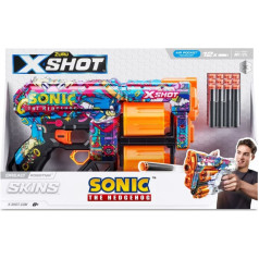 Zuru X-Shot Скины dread sonic launcher 12 darts worker