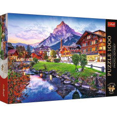 Puzzle 1000 gabaliņu premium plus kvalitātes alpine town, Šveice