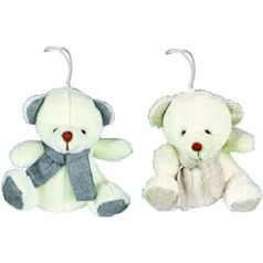 Enesco - 24 balstiekārtu komplekts lācis, šalle, lins, 8 cm, figūra, 8,0 cm