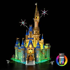 BRIKSMAX LED apšvietimo rinkinys, skirtas LEGO-43222 Disney piliai – suderinamas su „Lego Disney“ statybinių kaladėlių modeliu – „Lego“ rinkinys neįtrauktas