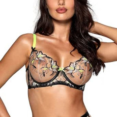 Axami Women's Soft Bra Floral Pattern Colourful Soft Cups Straps V-10141