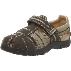 Geox Toddler Strada sandales, kafijas/bēša, 23 EU (7 M US Toddler)