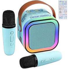 Karaoke mikrofonas vaikiškas žaislas mėlynas