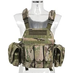 BEGADI Value Plate Carrier Set, with 5 Pockets, Fully Licensed 500D Nylon, Multicam