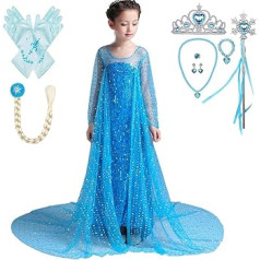 Lito Angels meitenes princese Elsa Frozen snow princeses kleita dzimšanas dienas kostīms Ziemassvētku Helovīna ballīte grezna kleita karnevāla cosplay