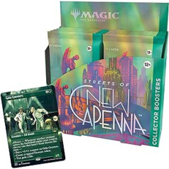 Magic The Gathering Streets of New Capenna Collector Booster Box, 12 iepakojumi un 1 Box Topper