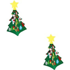 Abaodam 2 rinkiniai kalėdinių eglučių peleninių lauko naudojimui, eglutės papuošimai, veltinio kalėdinės dekoracijos, pakabinamas papuošalas, trimatis pakabukas, sportinis, vaikas