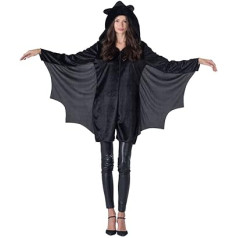 Aprengti Amerikos unisex vaikų suaugusiųjų šikšnosparnių kostiumas – juodas šikšnosparnio kombinezonas moterims su sparnais – idealus vaidmenų žaidimams ir pramogoms