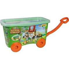 Androni Unico Plus 8927 Maximilian Families – Wheelbarrow with Building Blocks (98 Pieces)