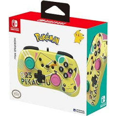 HORI Horipad Mini (Pikachu POP) valdiklis, skirtas Nintendo Switch – oficialiai licencijuotas