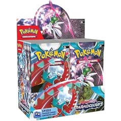 Pokémon — tirdzniecības kāršu spēle: Booster Pack Display Box Crimson & Purple — Paradoxrift (36 pastiprināšanas komplekti)