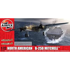 Airfix A06020 1/72 Šiaurės Amerikos B25B Mitchell Doolittle Raid orlaivių modelių rinkinys, modelio kūrimo priedai, įvairiaspalvis, 1:72 mastelis