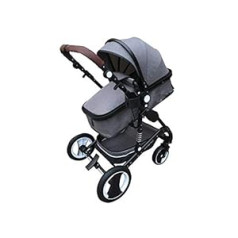 California pushchair, 3 in 1 combination pram incl. Baby Carrier, Car Seat & Accessories, Certified According To EN1888 Safety Standard grey