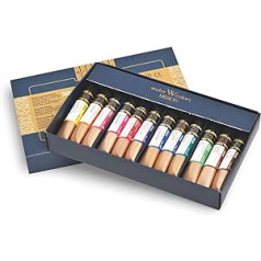 Honsell 81012 - Mijello Mission Gold Aquarellfarben Set mit 12 Tuben á 7 ml, hochentwickelte Künstler-Aquarellfarbe, intensive Leuchtkraft, ohne Kobalt- oder Kadmiumpigmente