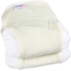 Petit Lulu SIO Basic Start AI2 Bamboo Cloth Nappy Insert Cloth Nappies All in Two Booster Made in EU (Pack of 2)