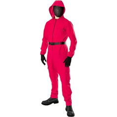 Bristol Novelty 301595L000 spēļu uzvalks un maska pieaugušajiem, grezna kleita vīriešiem sievietēm sarkana, L izmērs