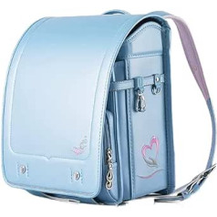 Mokyklinė rankinė Ransel Randoseru PU odinė kuprinė Auto Lock Book Bag Didelės talpos kelioninė kuprinė mergaitėms berniukams mėlyna