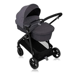 Graco Transform™ 2-in-1 vežimėlis ir vežimėlis viename, nuo gimimo iki 4 metų (0 iki 22 kg), mažas sulankstomas, su apsauga nuo lietaus ir antklode, pilka, šiferis