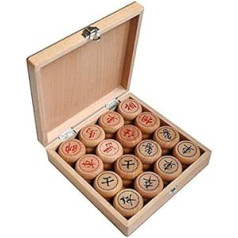 Chinese Wooden Set Xiangqi 4cm Travel Play Set with Wooden Box